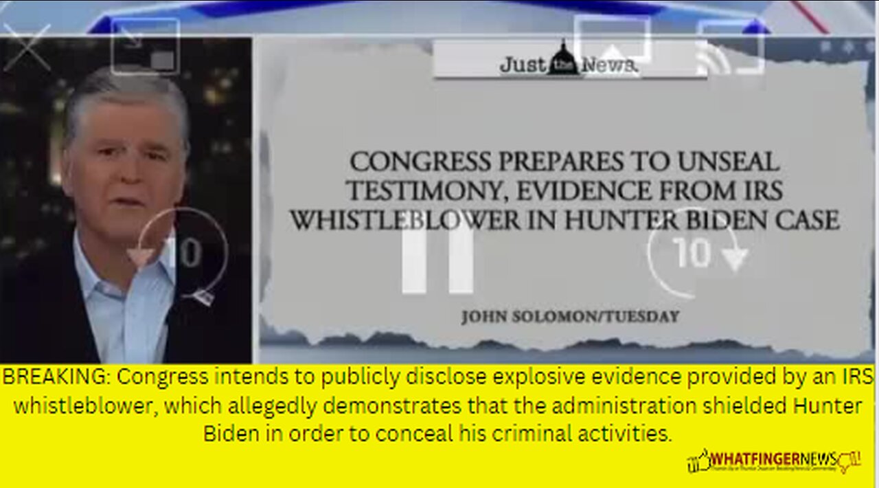 BREAKING: Congress intends to publicly disclose explosive evidence provided by an IRS whistleblower