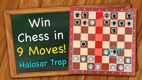 How to win chess in 9 moves with this awesome trap!! | Halosar Trap