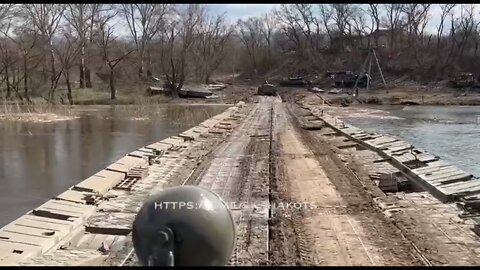 Crossing, left bank, right bank. Front roads of Kharkov region.