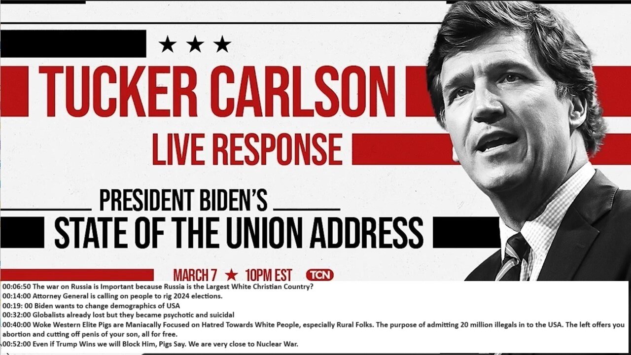 Tucker: Biden / Globalists: Russia is The Largest White Christian Country, it Must be Destroyed!