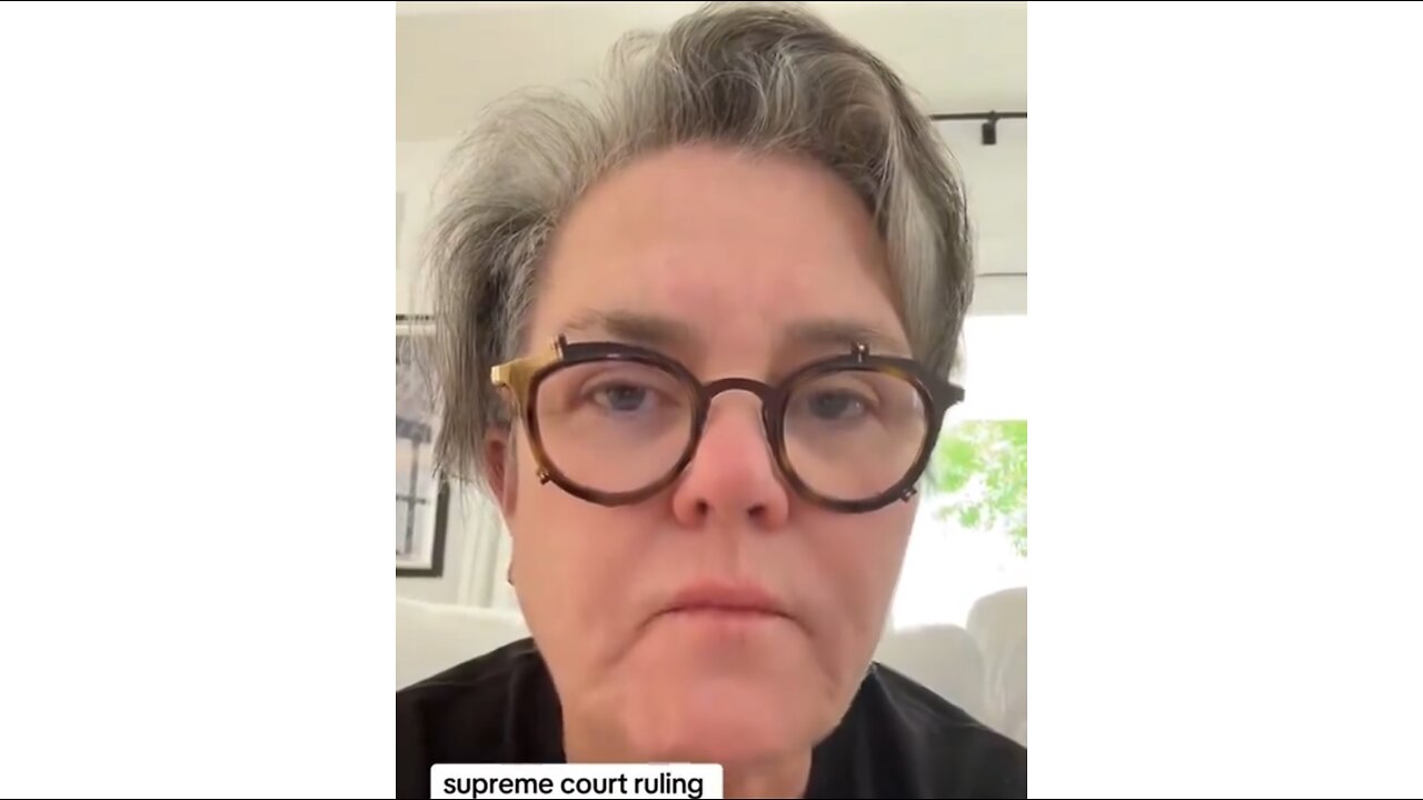 Rosie O'Donnell fights back tears after the Supreme Court ruling. She is scared for her life