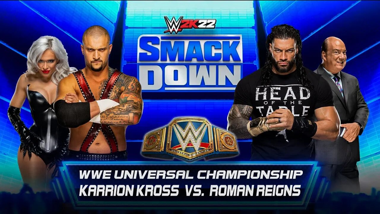 WWE 2K22: Roman Reigns Vs. Karrion Kross - WWE Universal Championship - Epic Gameplay!