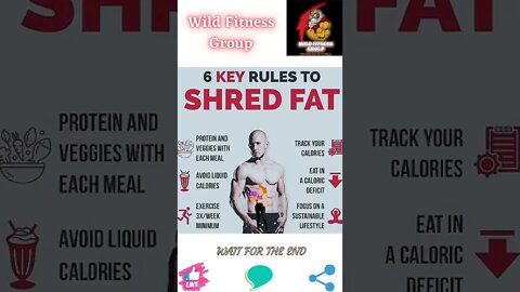 🔥6 key rules to shred fat🔥#shorts🔥#wildfitnessgroup🔥14 July 2022🔥