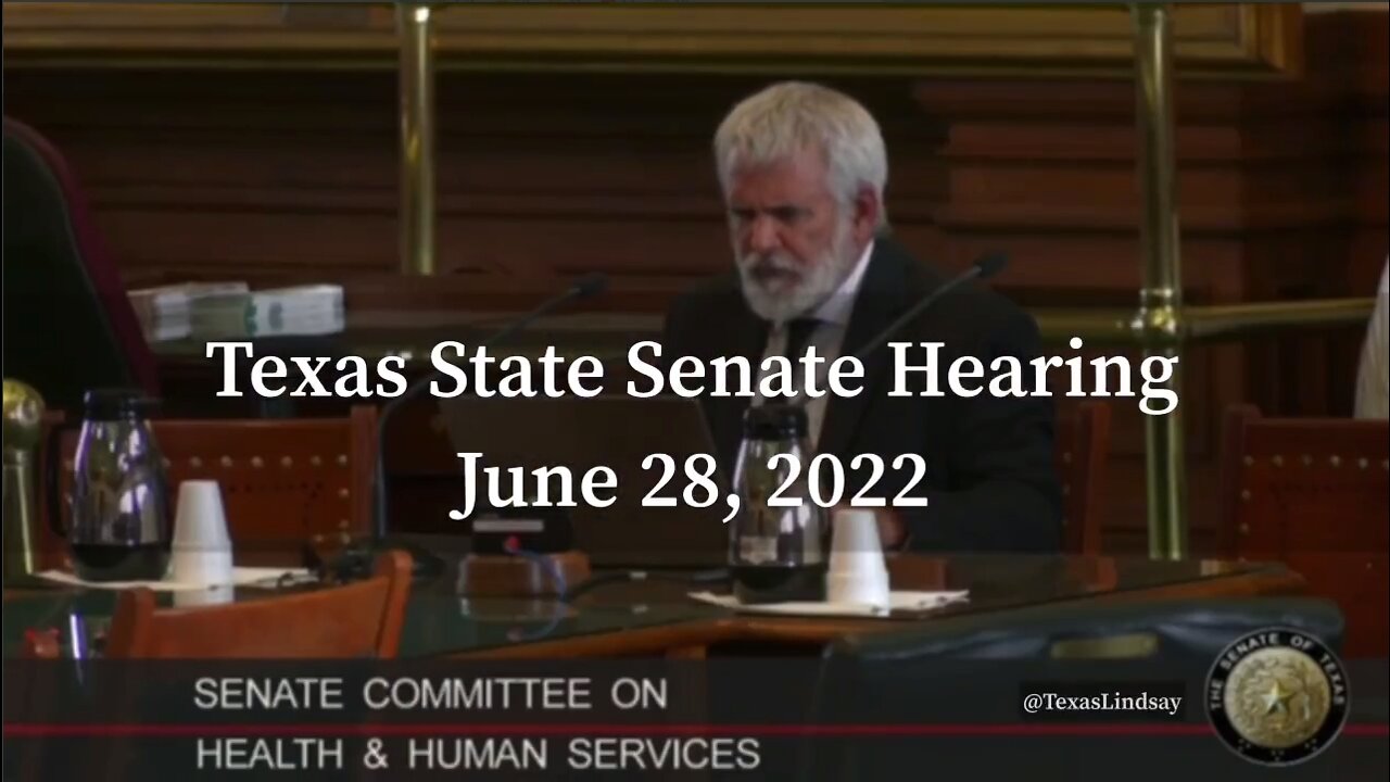 Dr Robert Malone testifies at the Texas State Senate Hearing - June 28th 2022