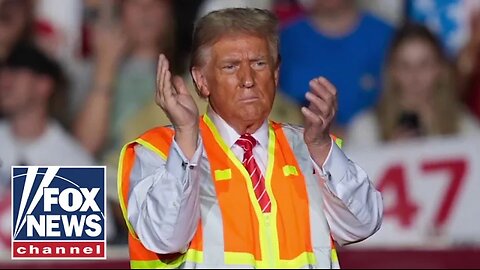 Crowd ERUPTS after Trump jokes about wearing sanitation vest