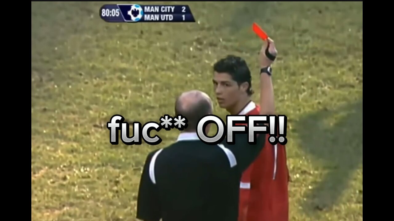 Ronaldo First Red Card With Manchester United | Vs Manchester city after taking his revenge