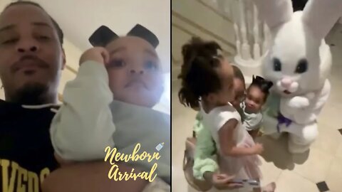 T.I. Hops Around The Mansion With Granddaughter Hunter! 🐰