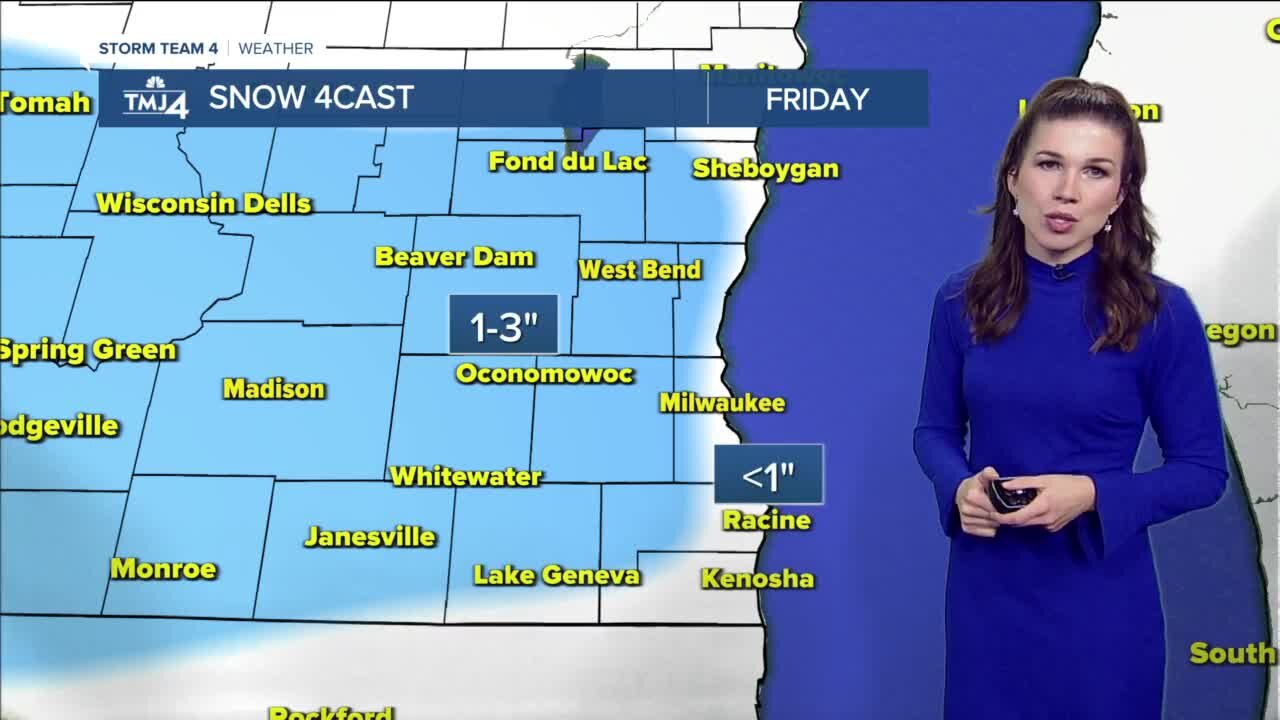 Quiet Thursday, wintry mix Friday