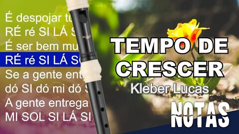 Tempo de Crescer - Kleber Lucas - Cifra melódica