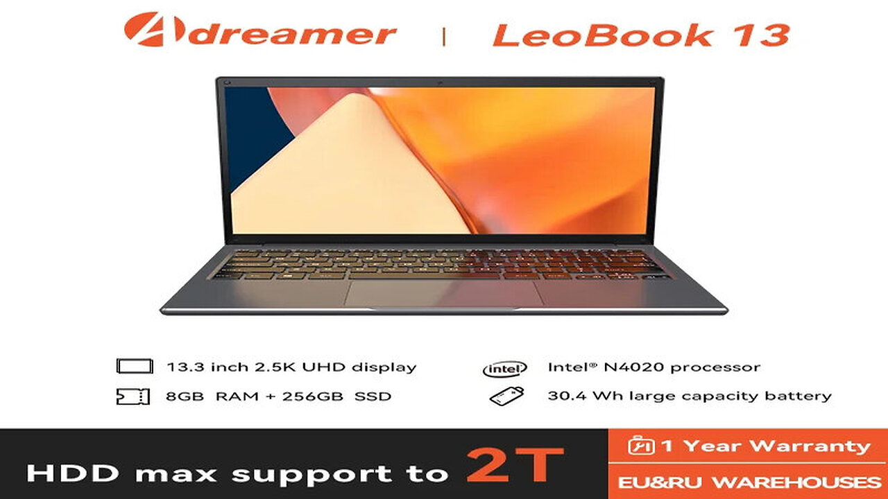 Adreamer LeoBook13 : Unleash Power & Portability with 8GB RAM, 1TB SSD