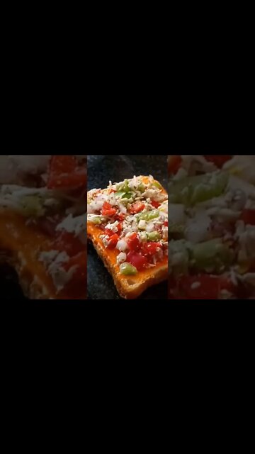 Bread PIZZA.!!! WITHOUT OVEN Quick #cheese #cheeseburst #breadpizza #shorts recipe #pizza #ytshorts