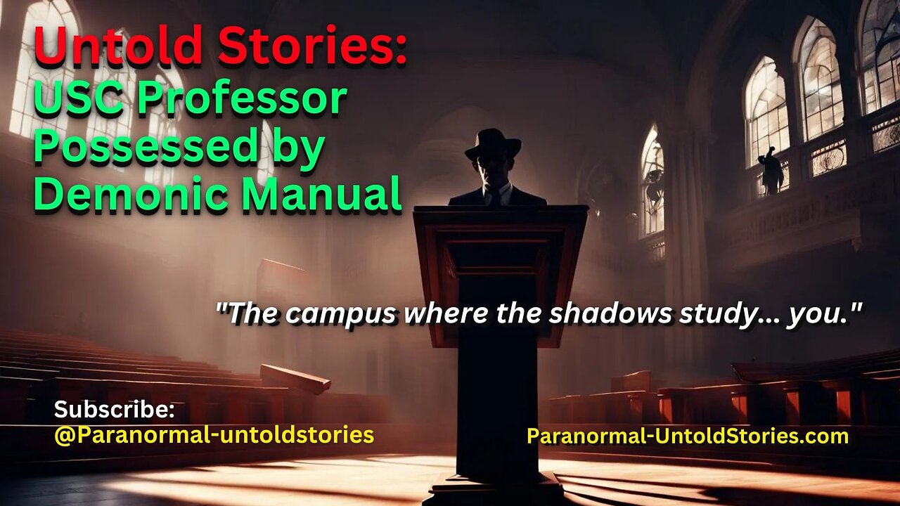 USC University Professor Possessed by Demonic Manual #paranormal #possession #demonic #untoldstory