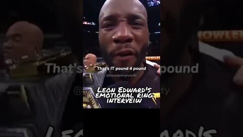 Leon Edward's Emotional Ring Interview #shorts