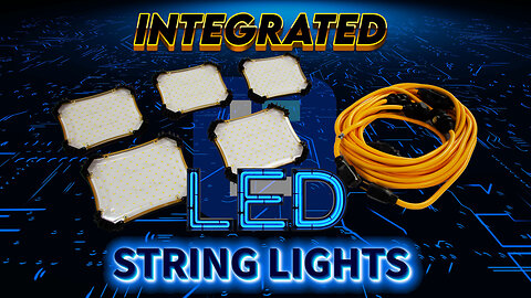 Integrated LED String Light - 120V - (5) Low Profile Lamps for Mining