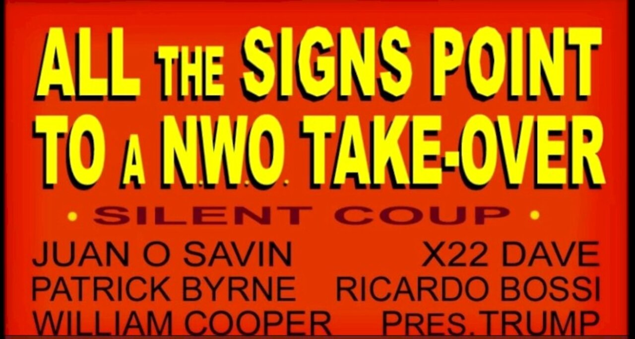 NWO ABOUT TO TAKE OVER BUT WE CAN STOP IT