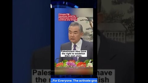 China comments on Israel Palestine