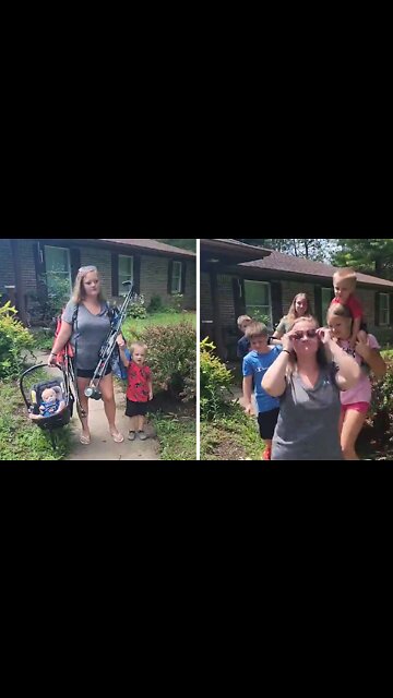 Mom Proves It's Easier To Get Seven Kids In The Car Instead Of Two