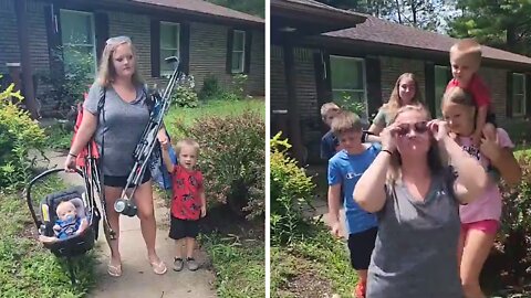 Mom Proves It's Easier To Get Seven Kids In The Car Instead Of Two