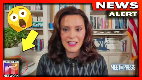 EVERYONE Saw The Hidden Message Gov. Whitmer Hid Behind Her During this Interview To Target Trump