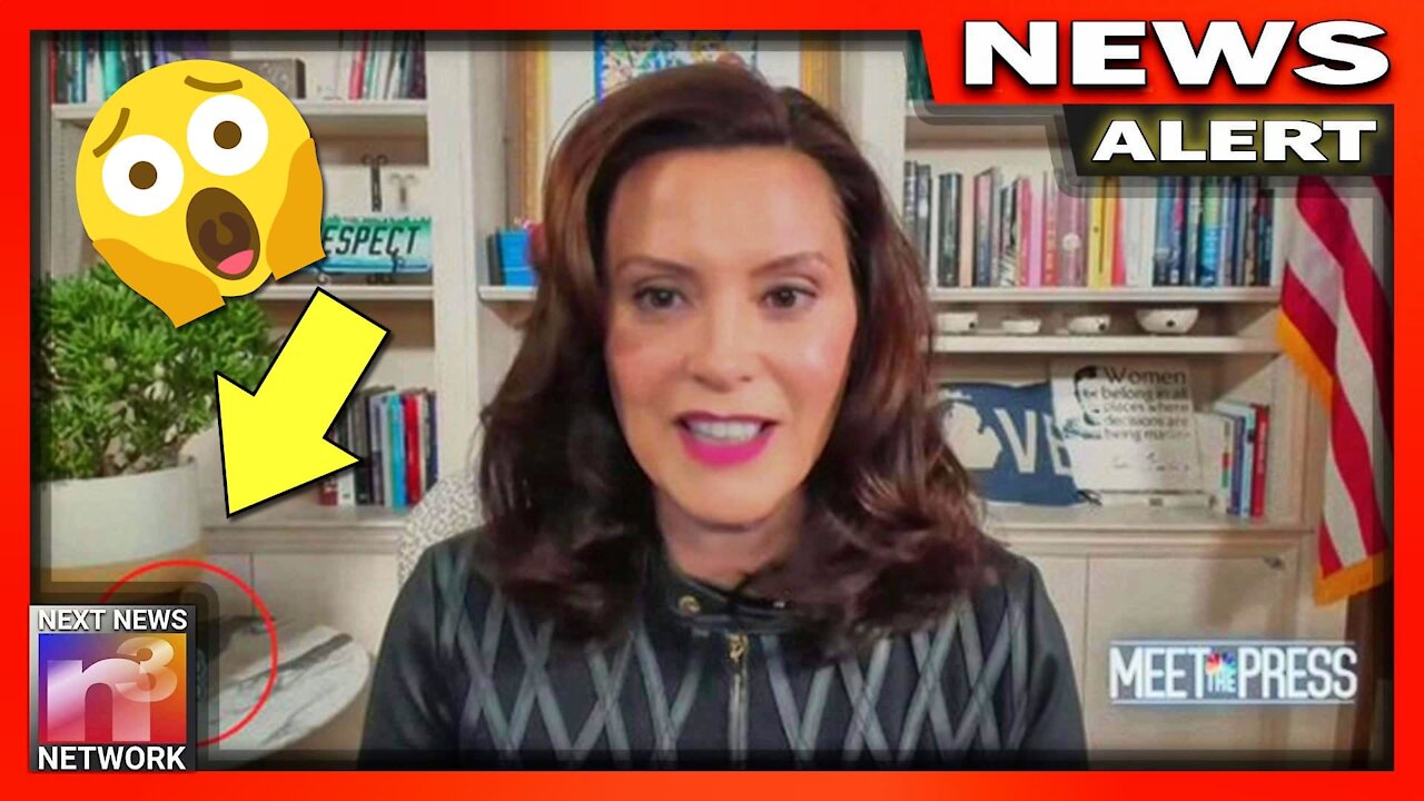EVERYONE Saw The Hidden Message Gov. Whitmer Hid Behind Her During this Interview To Target Trump