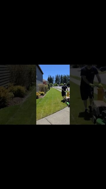 Mowing the Lawn with my LawnBoy! | Sunday Morning Therapy! | #Shorts | 2022/13