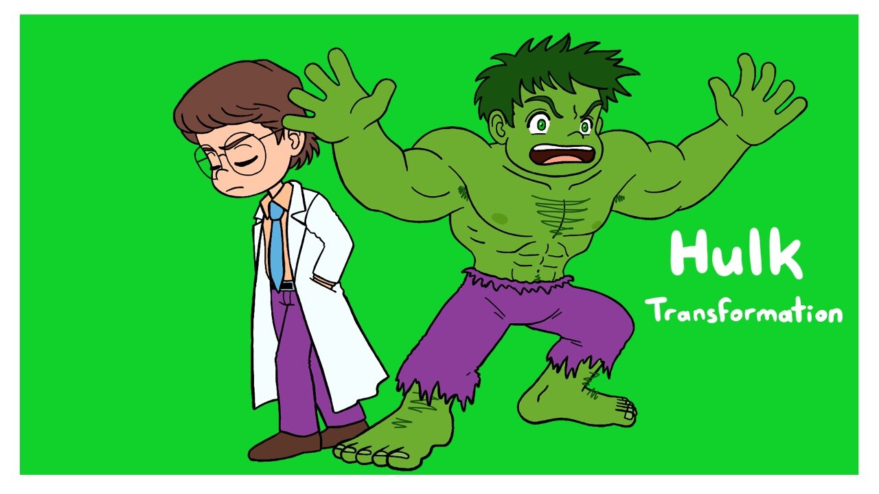 Green Hulk Transformation | Animation | Bruce Banner