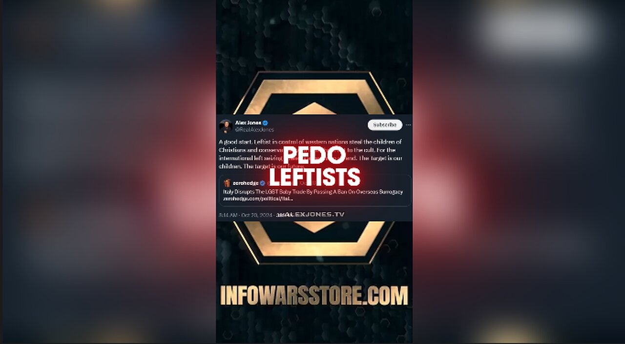 Leftists Stealing Christian Children - Alex Jones on X