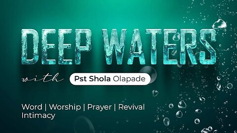 Deep Waters | Friday, 6th October, 2023 | Dominion City Lagos