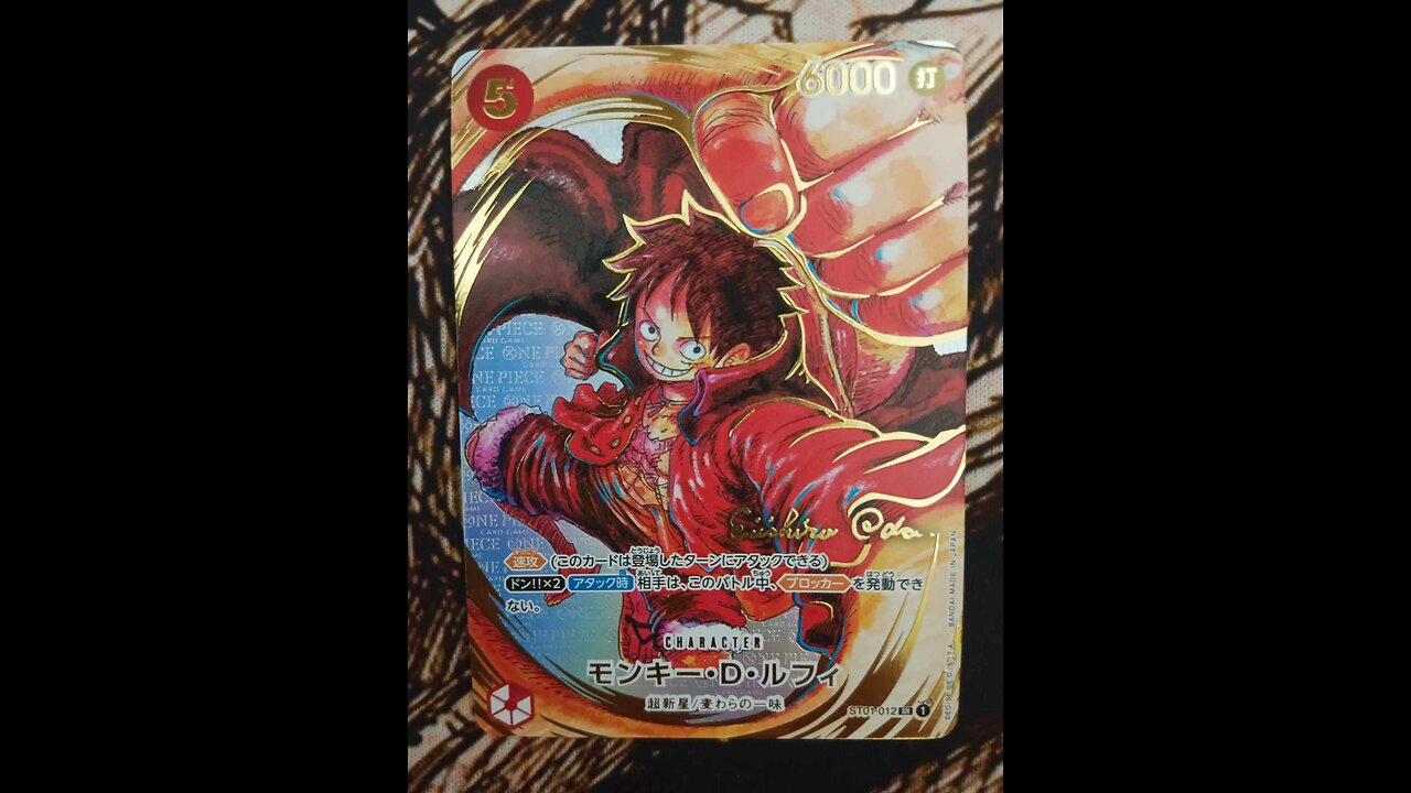 Oda Signed Luffy! Onepiece Trading Card Game