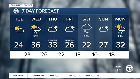 Metro Detroit Forecast: Another frigid morning