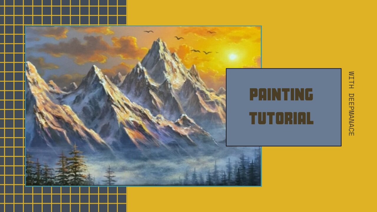 Techniques for drawing mountains/Sunset Landscape in painting