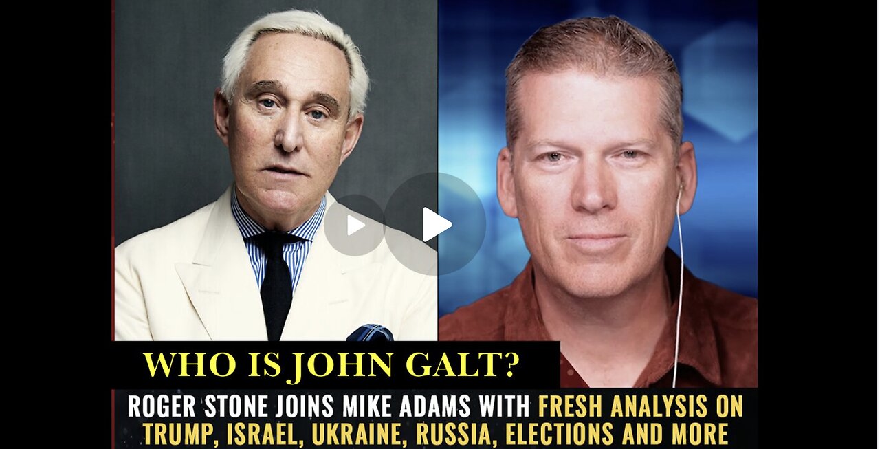 Roger Stone joins Mike Adams with fresh analysis on Trump, Israel, Ukraine, Russia.TY JGANON, SGANON