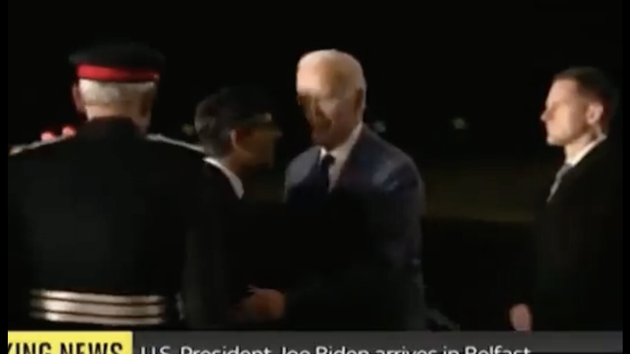 Joe Biden Shoves British PMAside to Salute a Random Guy