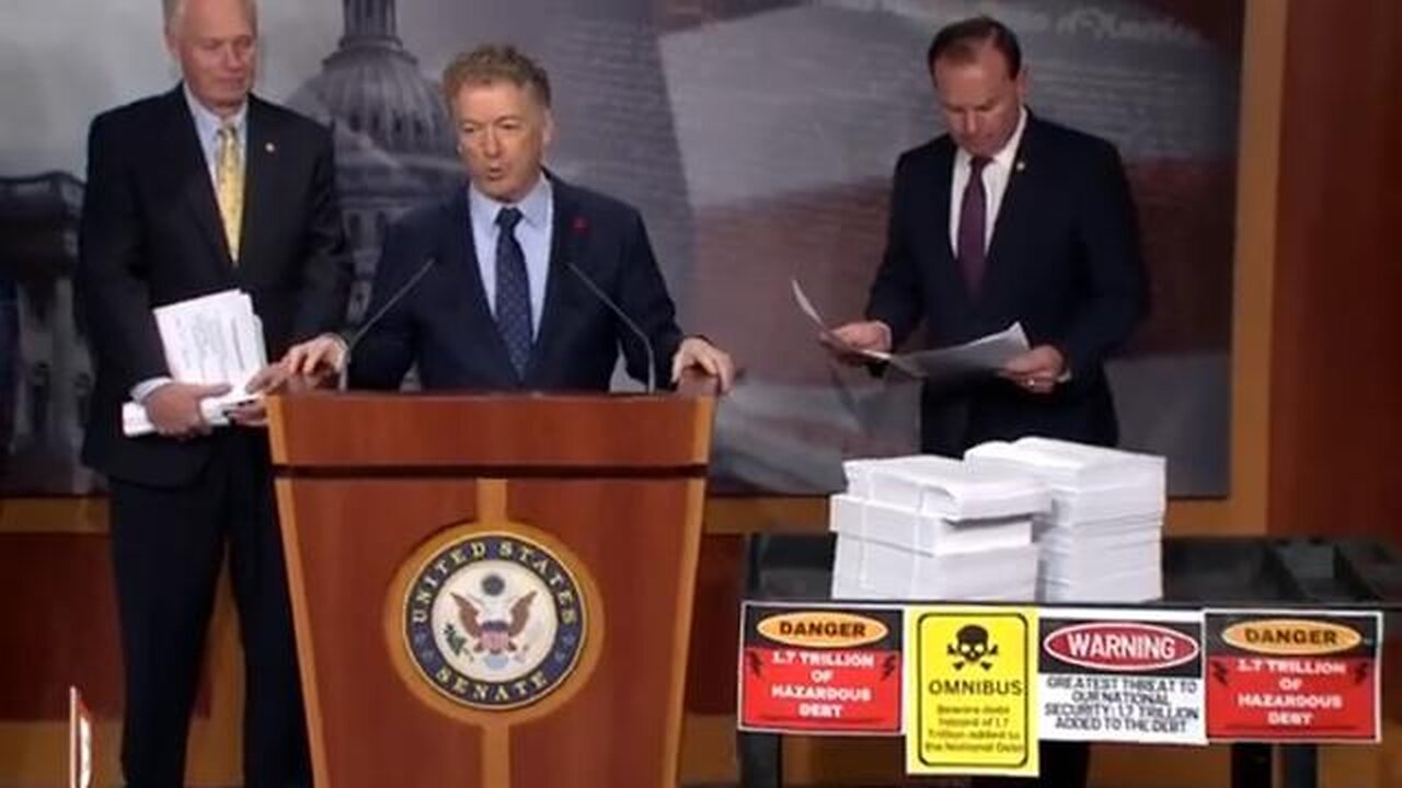 SEN. RAND ADDRESSES OMNIBUS "PAYOFF FOR CRIMINALS" BILL