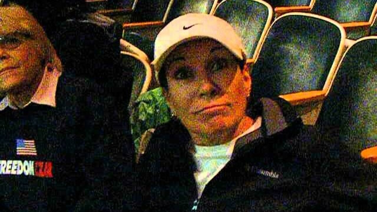 A Golniik supporter before the Golnik Tsongas debate 9 30