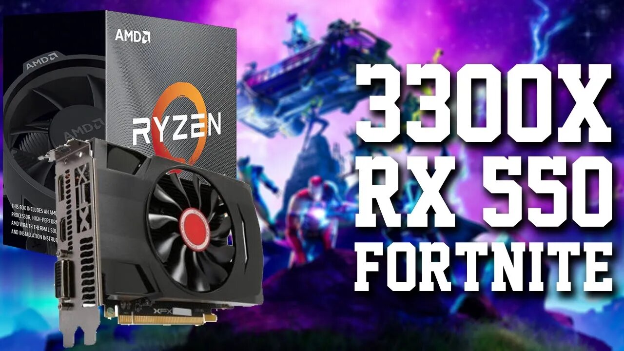 AMD RYZEN 3300X + RX 550 4GB + 8GB de RAM - FORTNITE