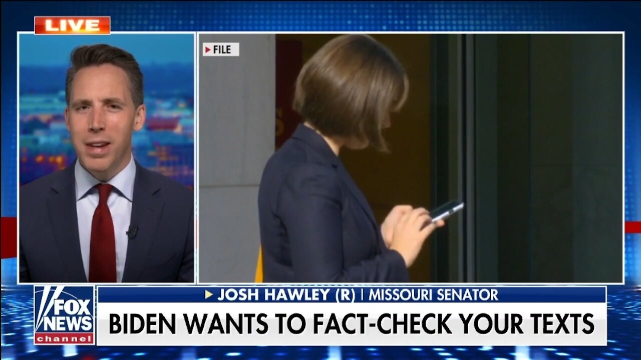 Sen Hawley SLAMS Biden's Push To Spy On Private Text Messages