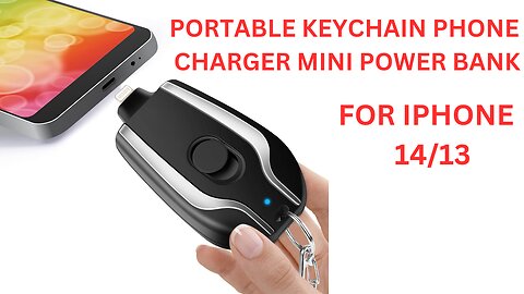 Portable Keychain Phone Charger Mini Power Bank Size of a Car-Key - for iphone