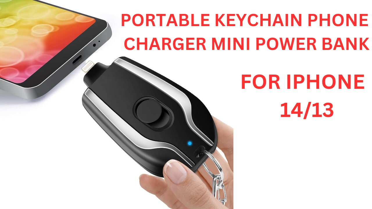 Portable Keychain Phone Charger Mini Power Bank Size of a Car-Key - for iphone