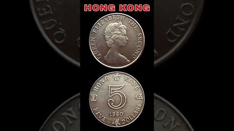 Hong Kong 5 Dollars 1980.#shorts #coinnotesz