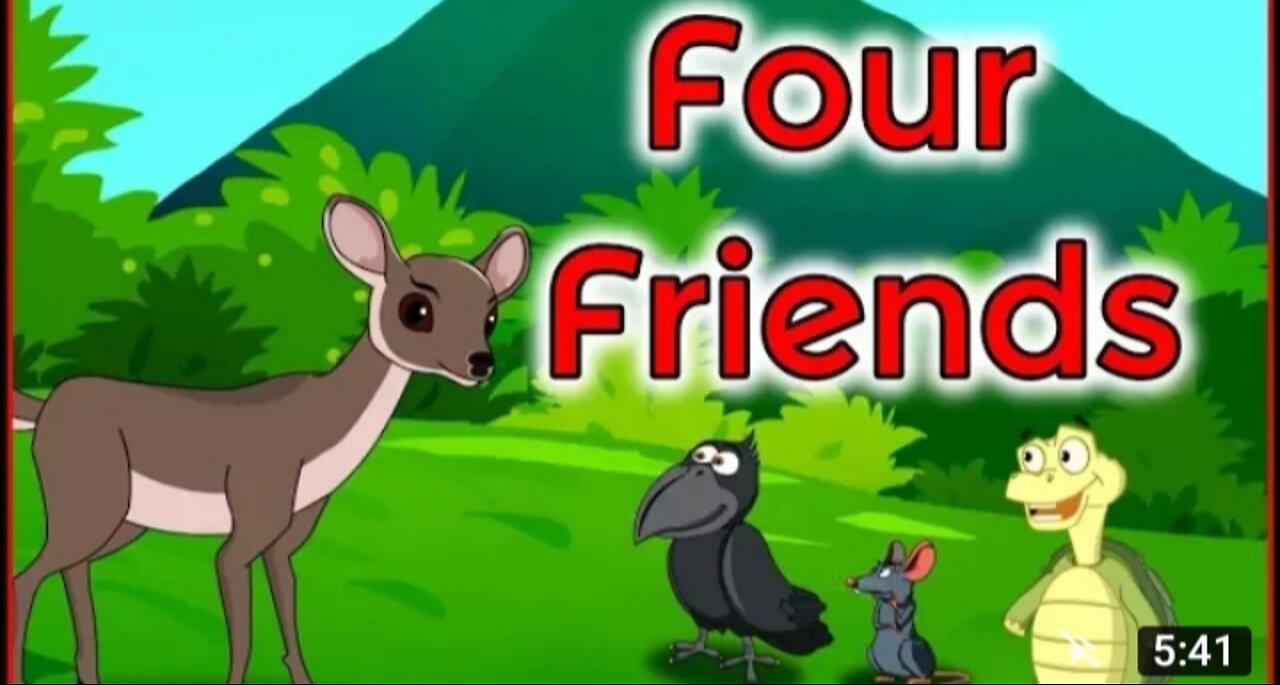 Four Friends - English Cartoon - Panchatantra Moral Stories for Kids - Maha Cartoon TV English