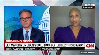 Rep Pressley Blames Manchin For Obstructing Biden's Agenda