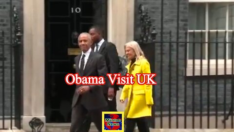 Former US president Obama arrives at Downing Street for private meeting