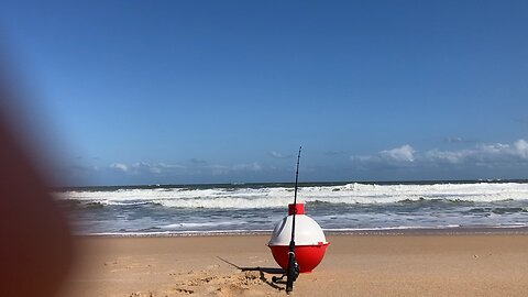 Surf fishing in Flagler