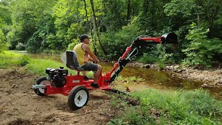 Learning on the Harbor Freight Backhoe