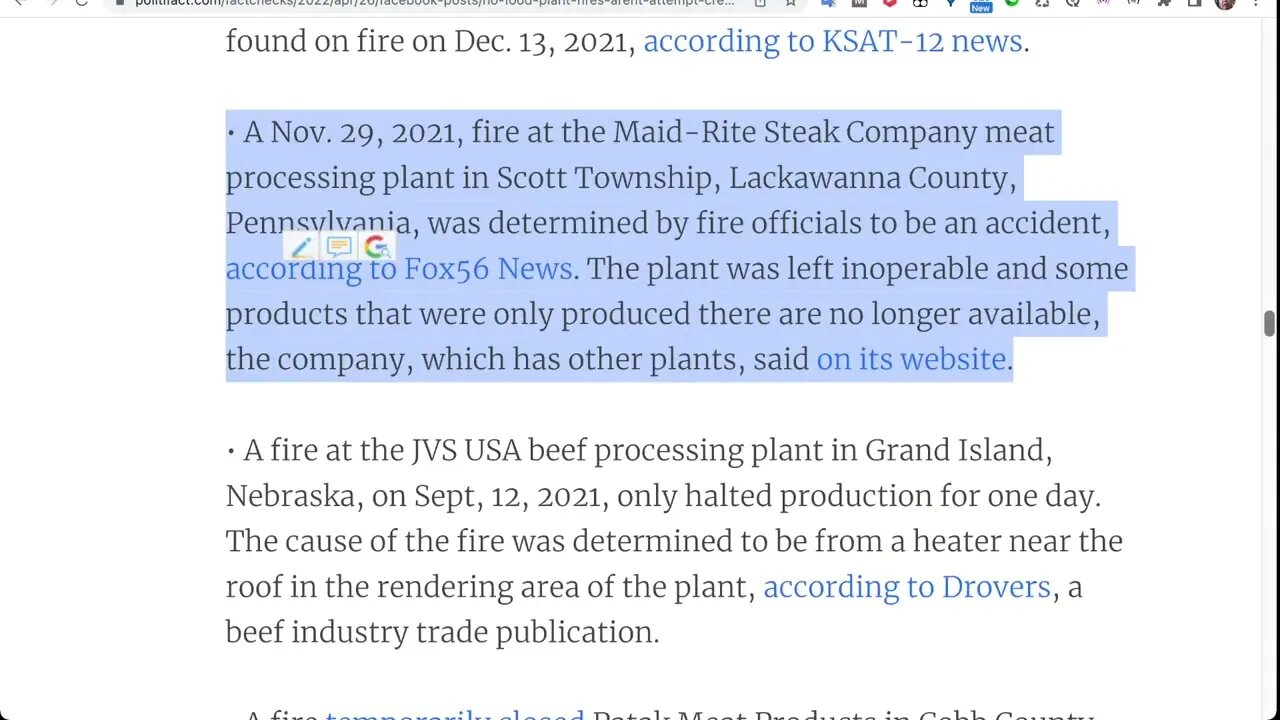 那是 2022 年第 19 食品工廠的火災