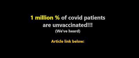 Too many hospitalisations that may be possibly covid related - we think we heard!!!
