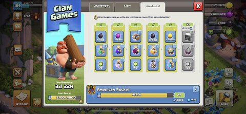 Clash of Clans Clan Games Progress