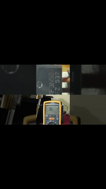 How to check a KF3N50 N-CHANNEL MOS FIELD EFFECT TRANSISTOR on a board Fluke 1587 Quinn Trim #Shorts