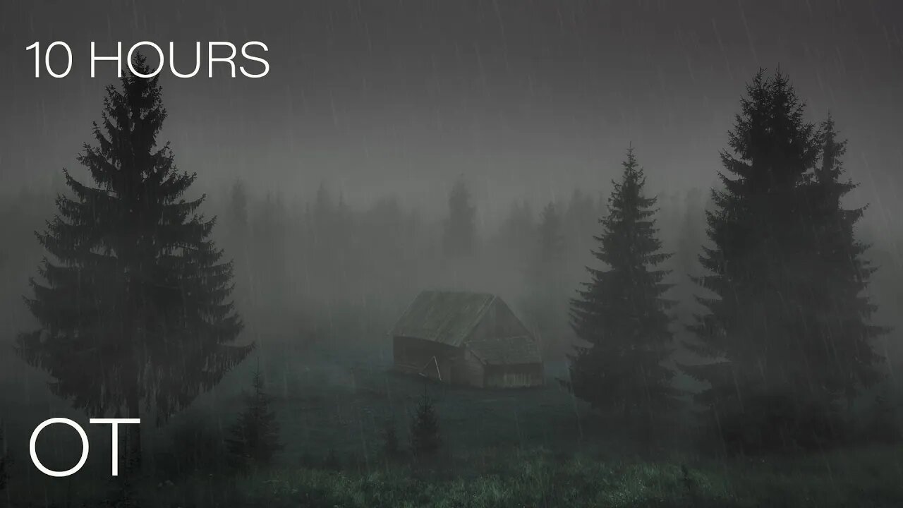 Spooky Stormy Night in Transylvania | Soothing Heavy Rain Sounds | Relax | Study | Sleep | 10 HOURS